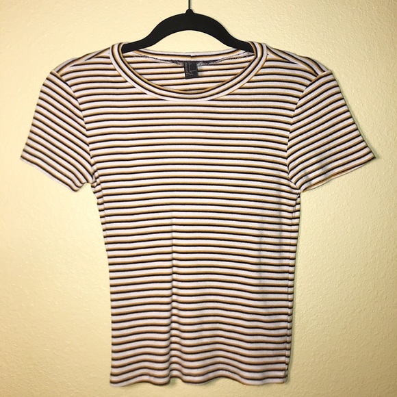 Brandy Melville Tops - SEND 🦋OFFERS!! 💛🤍🖤 striped shirt❗️ Brandy Melville Tops - SEND 🦋OFFERS!! 💛🤍🖤 striped shirt❗️